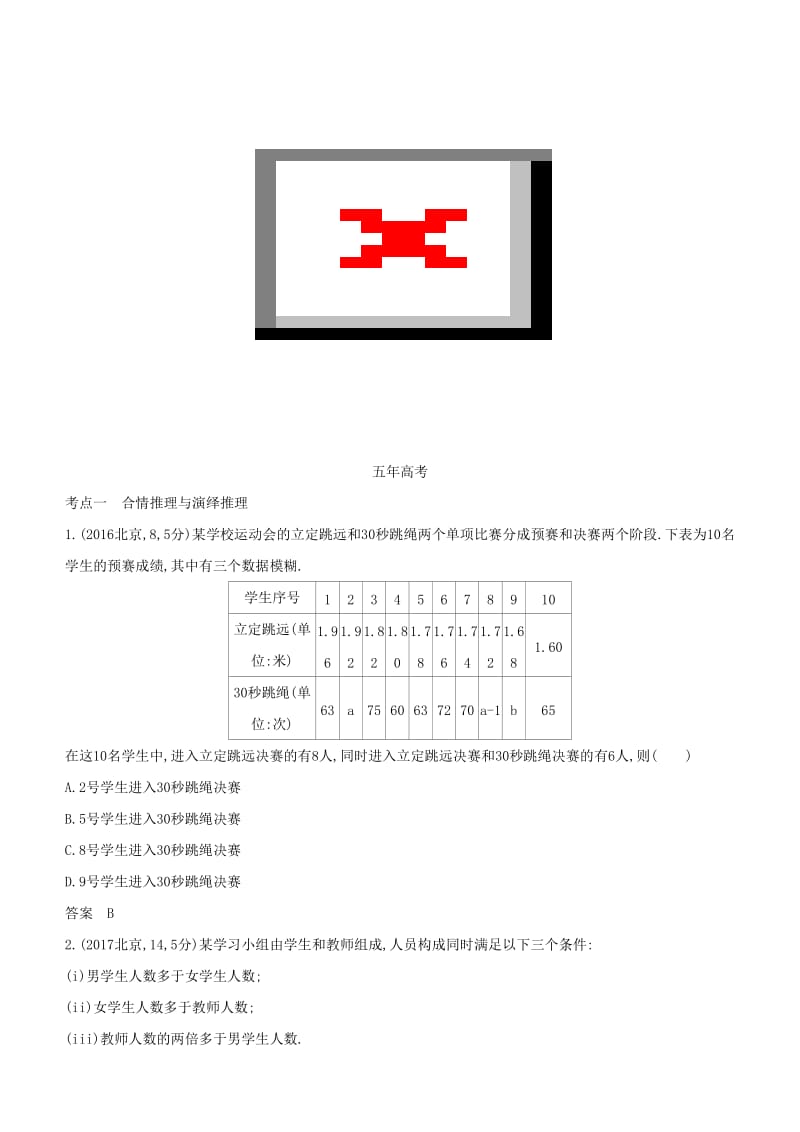 2019高考数学一轮复习 第十二章 推理与证明练习 文.doc_第2页