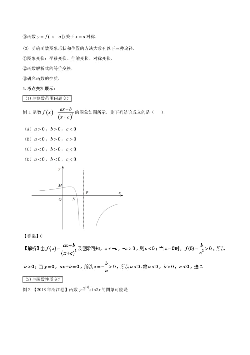 2019届高考数学 提分必备30个黄金考点 专题07 函数的图象学案 文.doc_第3页