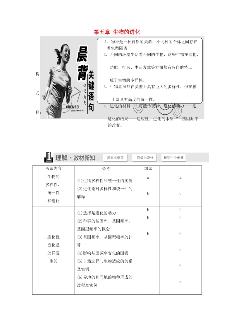 2018-2019年高中生物 第五章 生物的进化 生物的进化教学案 浙科版必修2.doc_第1页