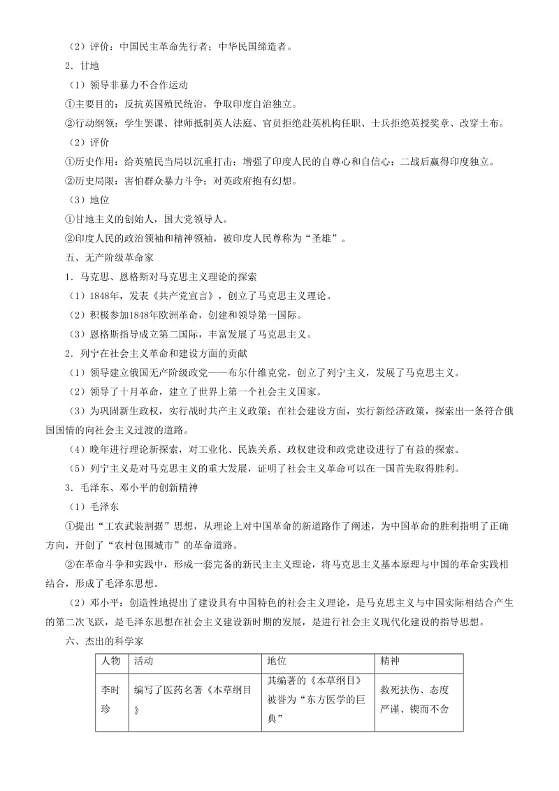 2019届高考历史二轮复习 专题18 中外历史人物评说学案.doc_第3页