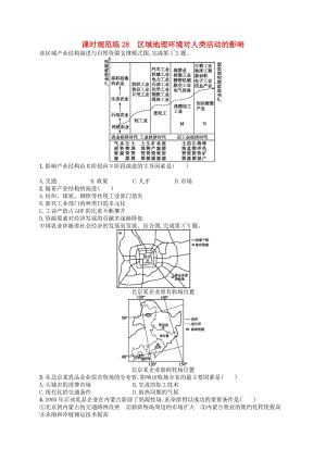 2020版高考地理大一輪復(fù)習(xí) 第十章 區(qū)域地理環(huán)境和人類活動(dòng) 課時(shí)規(guī)范練28 區(qū)域地理環(huán)境對(duì)人類活動(dòng)的影響 中圖版.doc