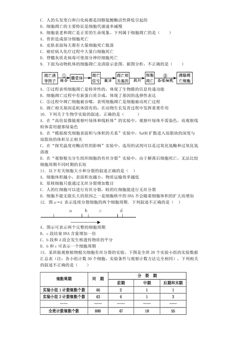 2019-2020学年高一生物下学期期中试题 (I).doc_第3页