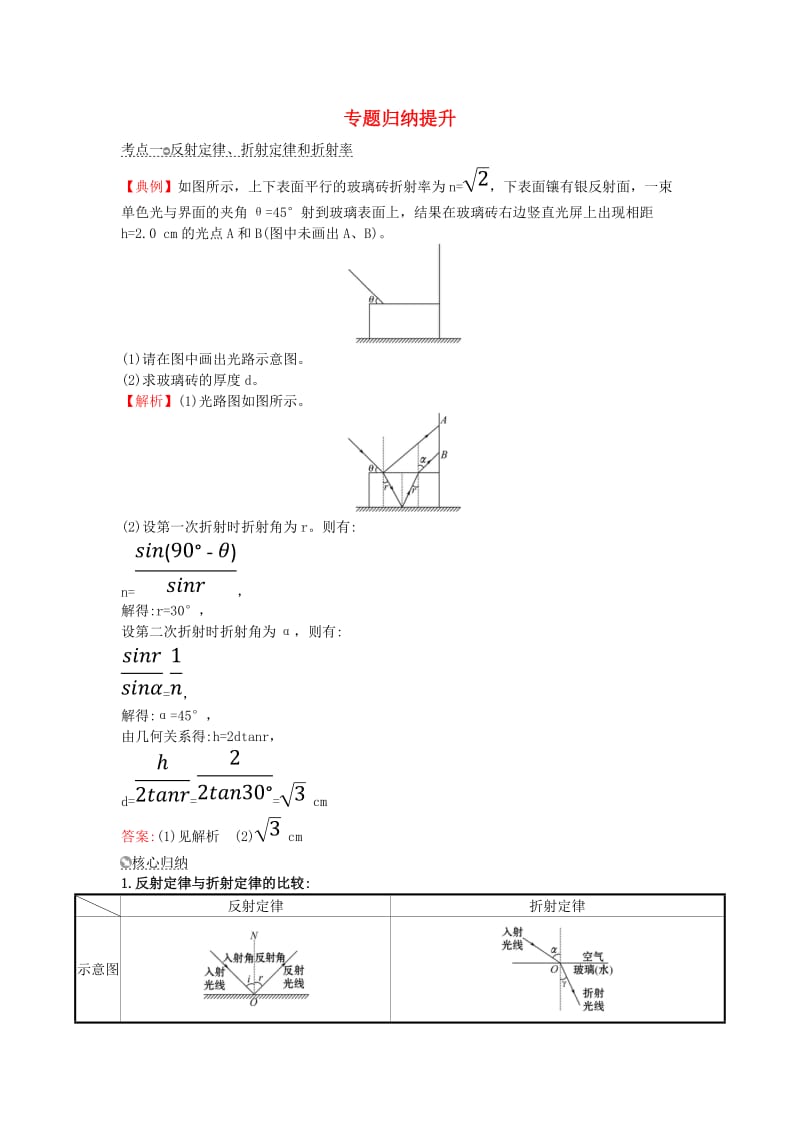 2018-2019学年高中物理 专题归纳提升 专题二新人教版选修3-4.doc_第1页