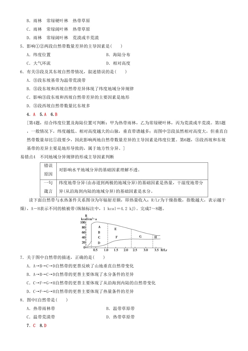 2019高考地理一轮复习 第四十四讲 易错排查练（第三章）讲练结合学案.doc_第3页