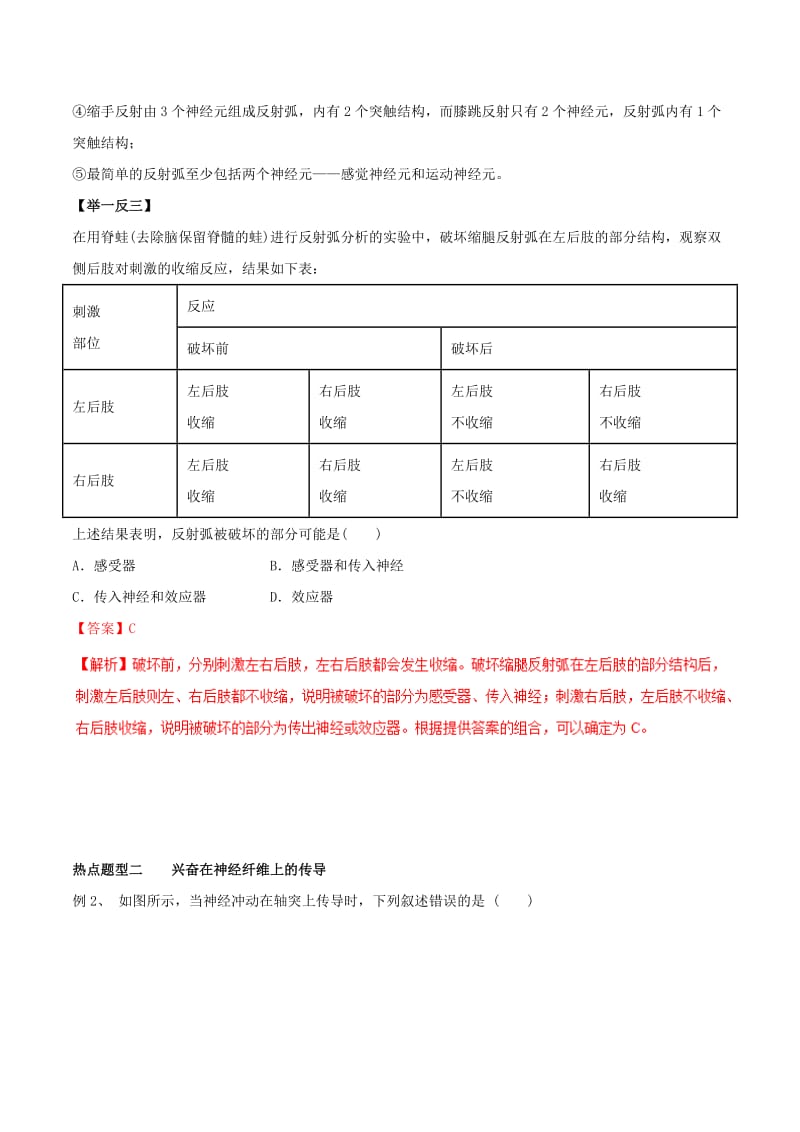 2019年高考生物热点题型和提分秘籍 专题27 通过神经系统的调节教学案.doc_第3页