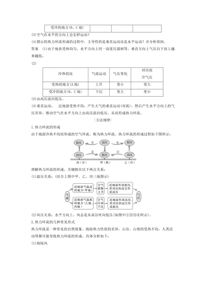 2018-2019版高中地理 第二单元 从地球圈层看地理环境 第二节 大气圈与天气气候 第3课时学案 鲁教版必修1.doc_第3页