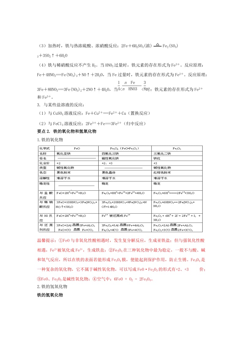 2019高考化学一轮复习 元素化合物 专题3 铁及其化合物.doc_第2页