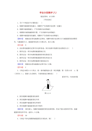 2018版高中物理 第2章 電磁感應(yīng)與電磁場 第2節(jié) 電磁感應(yīng)定律的建立 第3節(jié) 電磁感應(yīng)現(xiàn)象的應(yīng)用學(xué)業(yè)分層測評8 粵教版選修1 -1.doc