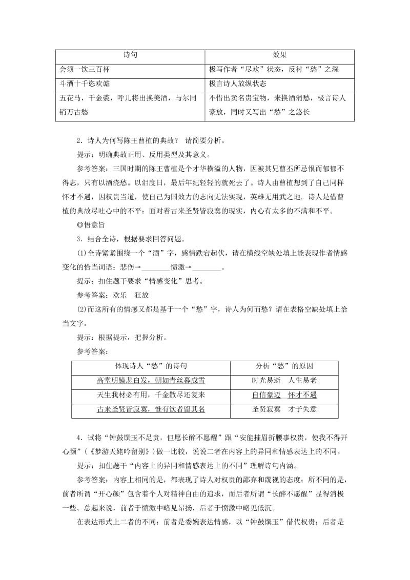 2018年高中语文 第一部分 唐宋诗 第七课 人生到处知何似——人生感慨教学案 语文版选修唐宋诗词鉴赏.doc_第2页