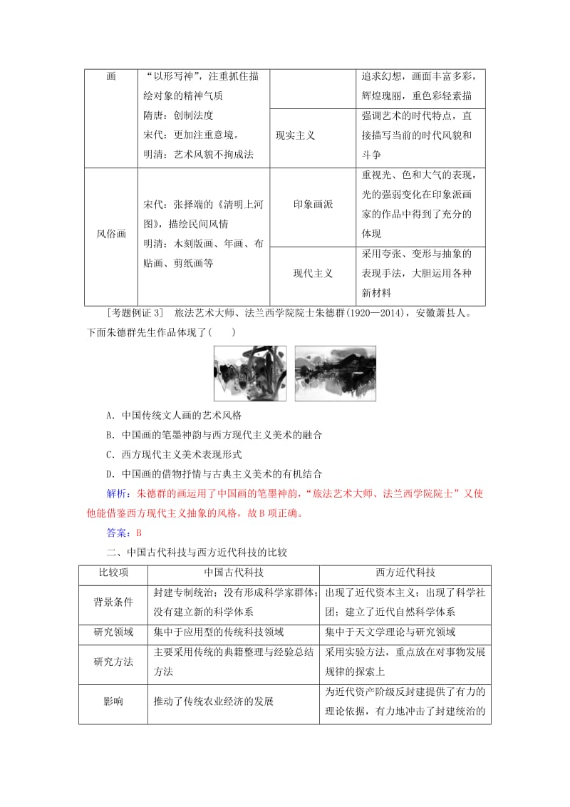 2019版高考历史总复习 第十六单元 近代以来世界科技的发展及文学艺术单元整合提升学案.doc_第3页