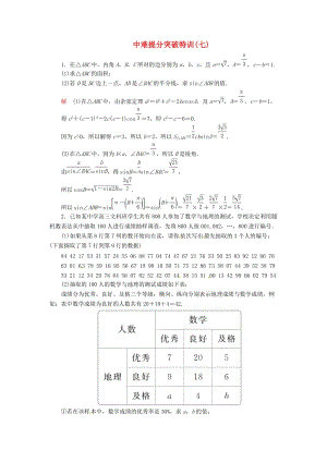 2019高考數(shù)學二輪復習 中難提分突破特訓7 文.doc