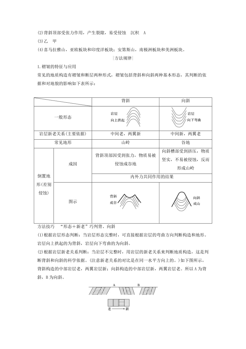 2018-2019版高中地理 第二单元 从地球圈层看地理环境 第一节 岩石圈与地表形态 第2课时学案 鲁教版必修1.doc_第3页