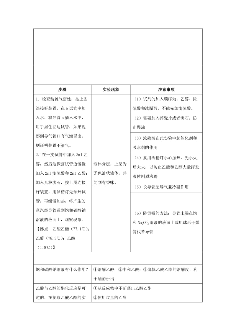 2019高一化学 实验15 乙酸与乙醇的酯化反应学案.docx_第2页