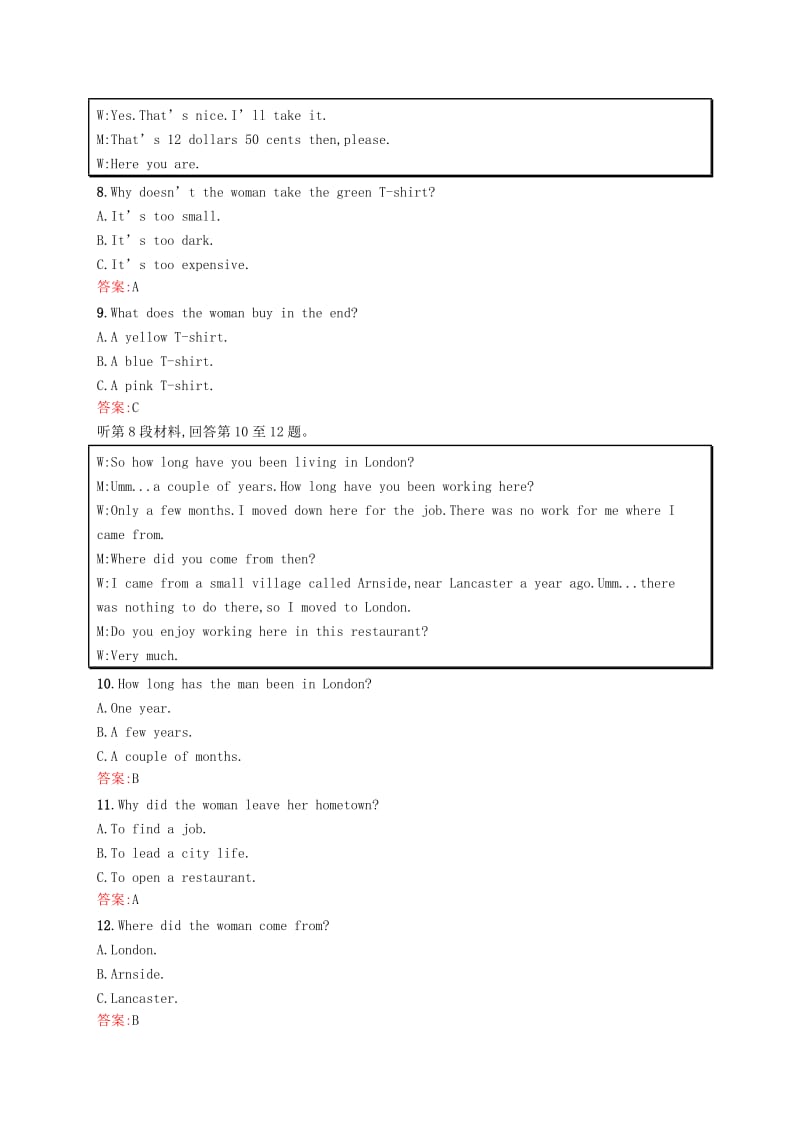 2019-2020学年高中英语Unit3Traveljournal测评含解析新人教版必修1 .docx_第3页