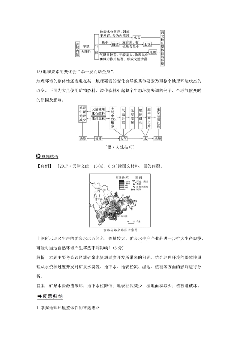 （全国通用）2018版高考地理二轮复习 第二部分 专题通关攻略 专题五 地理环境的整体性和差异性规律学案.doc_第2页