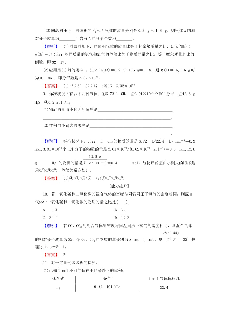 2018版高中化学 第一章 从实验学化学 学业分层测评4 气体摩尔体积 新人教版必修1.doc_第3页