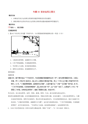 2018年高考語文三輪沖刺 專題16 語言運(yùn)用之圖文（講）（含解析）.doc