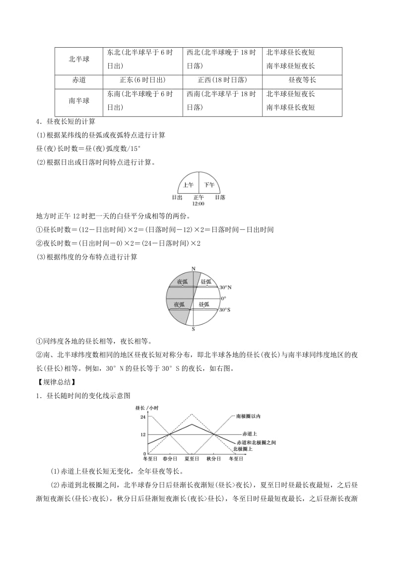 2019高考地理二轮复习微专题要素探究与设计 专题1.5 地球公转的地理意义学案.doc_第2页