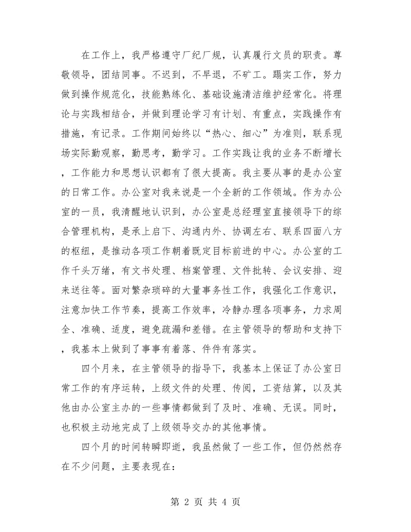 公司员工试用期工作小结.doc_第2页