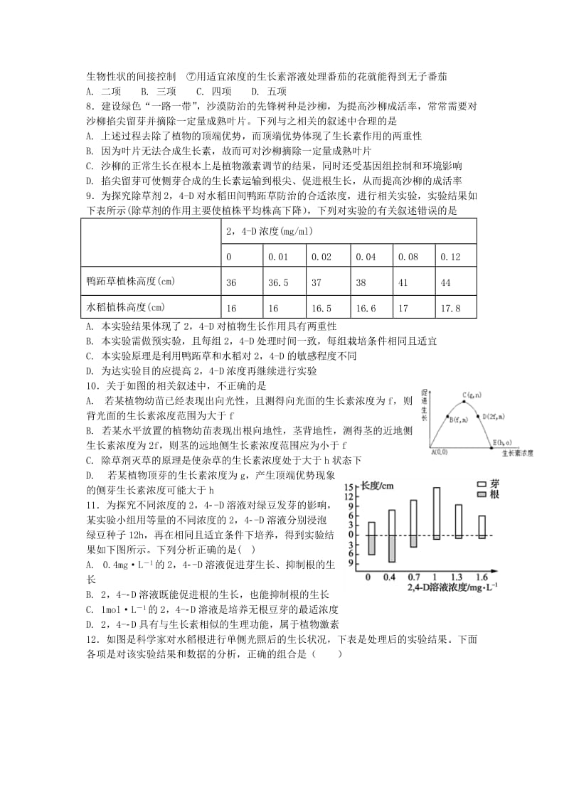 2019-2020学年高二生物下学期第三次月考试题 (I).doc_第2页