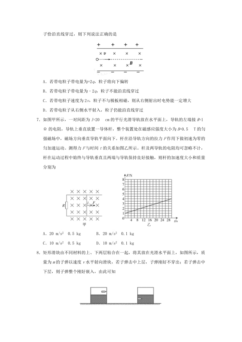 2019-2020学年高二物理下学期期末复习测试题.doc_第3页