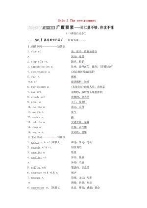 （全國通用）2020高考英語一輪復(fù)習(xí) Unit 2 The environment講義（含解析）牛津譯林版必修5.doc