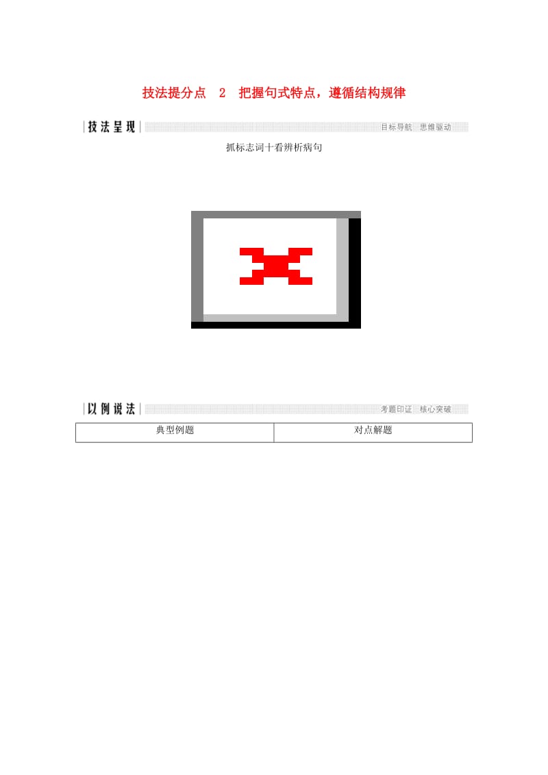 （江苏专用）2019高考语文二轮培优 第一部分 语言文字运用 技法提分点2 把握句式特点遵循结构规律.doc_第1页