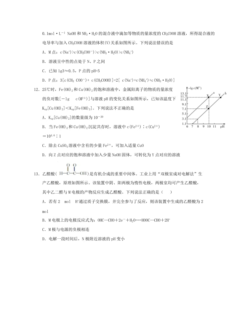 2019届高三化学三模考试试题.doc_第2页