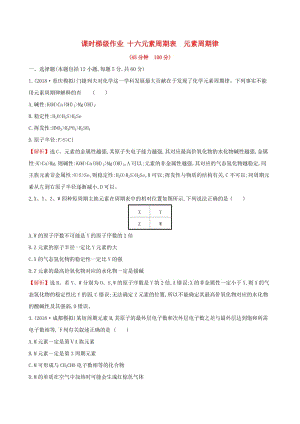 （全國通用版）2019版高考化學(xué)一輪復(fù)習(xí) 第五章 物質(zhì)結(jié)構(gòu) 元素周期律 課時梯級作業(yè)十六 5.2 元素周期表 元素周期律.doc