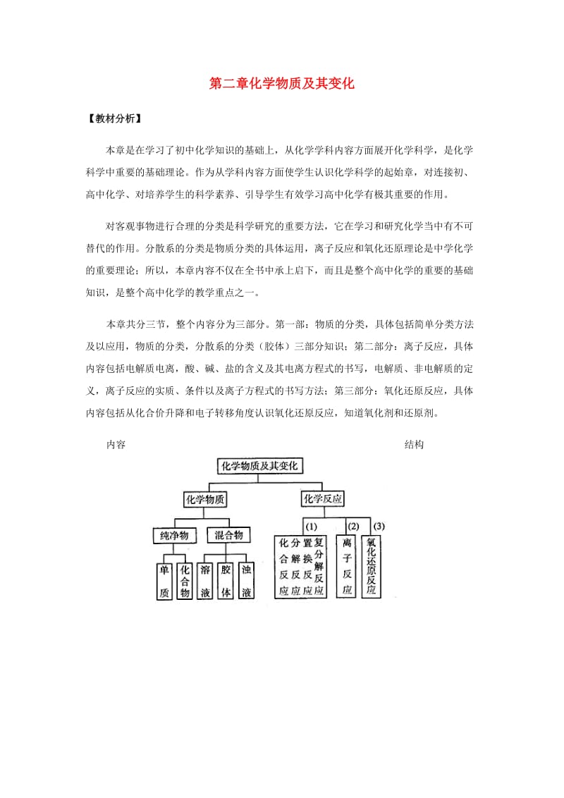 高中化学 第二章 化学物质及其变化教案 新人教版必修1.doc_第1页