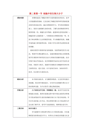 陜西省石泉縣高中生物 第二章 組成細(xì)胞的分子 2.2 生物的基本骨架糖類和脂質(zhì)教案 新人教版必修1.doc