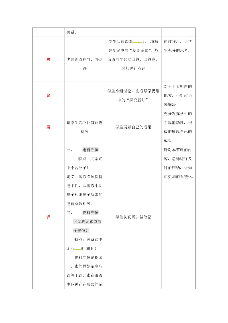 四川省成都市高中化学 溶液中的三大守恒教案 新人教版选修4.doc_第2页