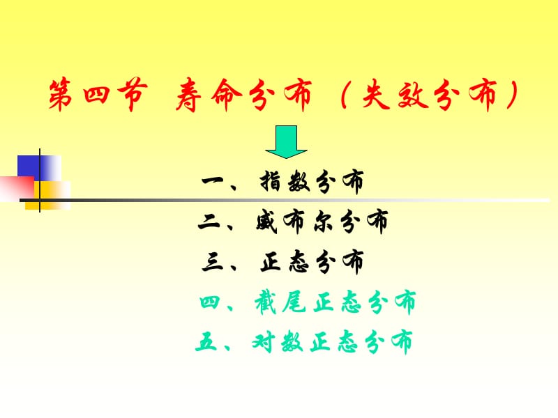 可靠性工程课件第四节寿命分布.ppt_第1页