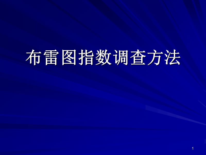 布雷图指数调查方法ppt课件_第1页