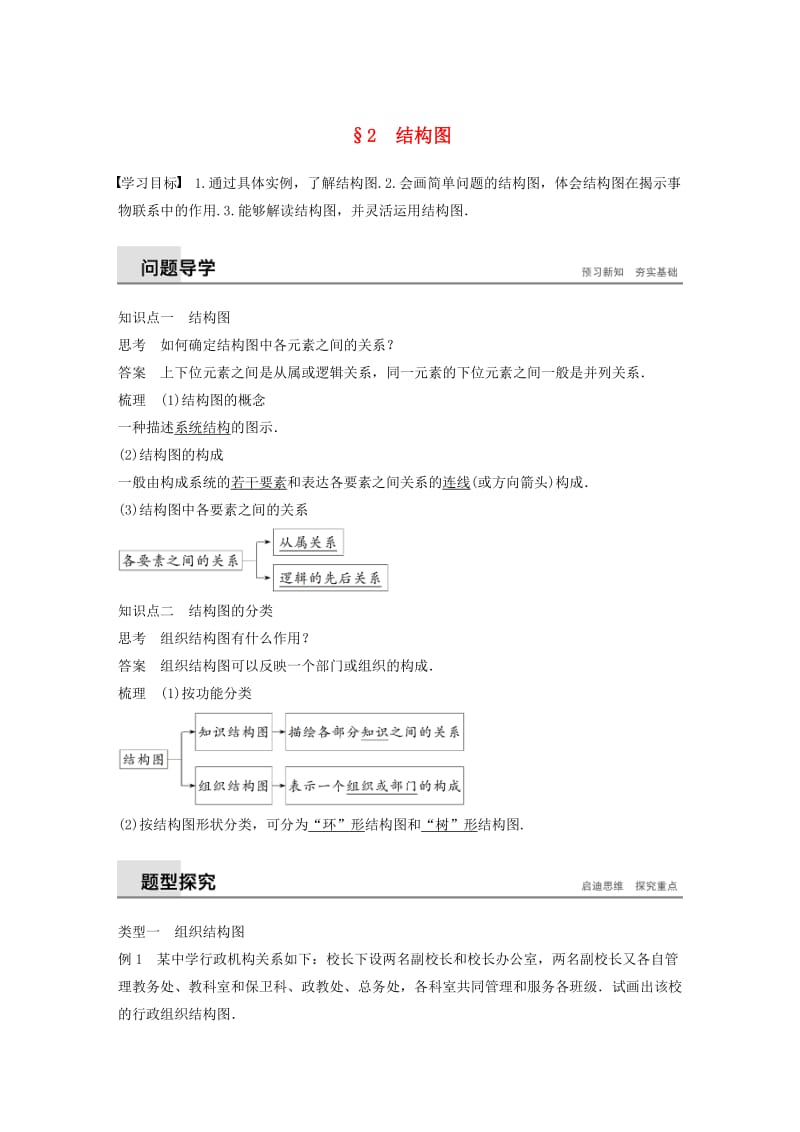 2018-2019学年高中数学 第二章 框图 2 结构图学案 北师大版选修1 -2.docx_第1页