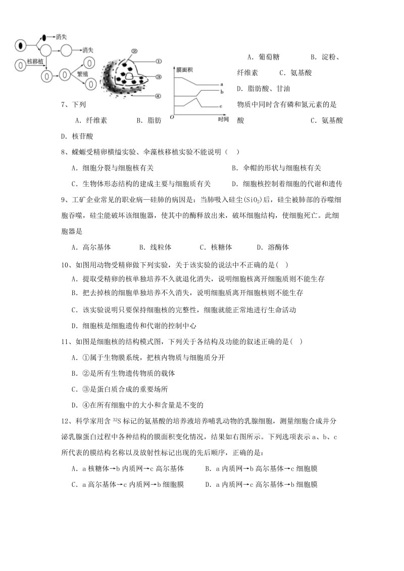 2019-2020学年高一生物12月月考试题 (II).doc_第2页