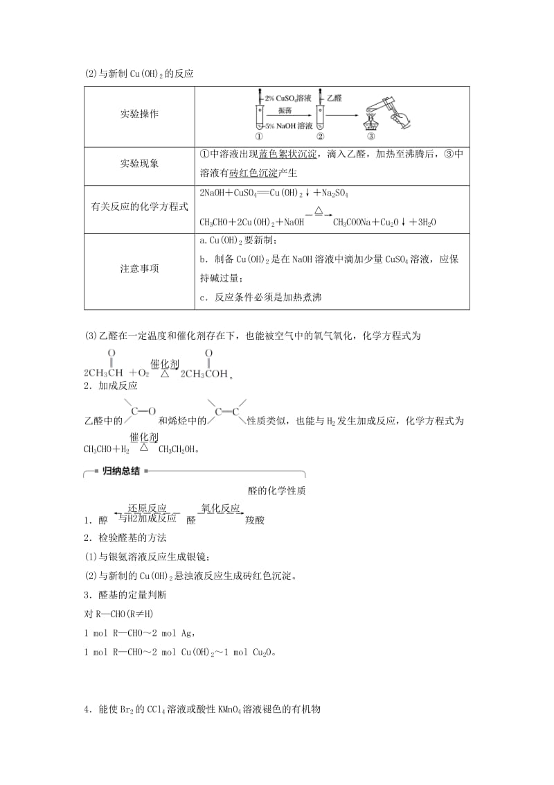 2018-2019版高中化学专题4烃的衍生物第三单元醛羧酸第1课时学案苏教版选修5 .doc_第3页