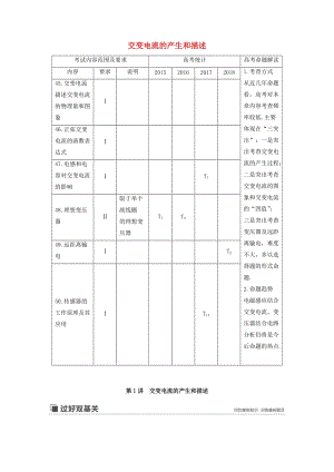 （江蘇專用）2020版高考物理新增分大一輪復(fù)習 第十章 交變電流 傳感器 第1講 交變電流的產(chǎn)生和描述講義（含解析）.docx