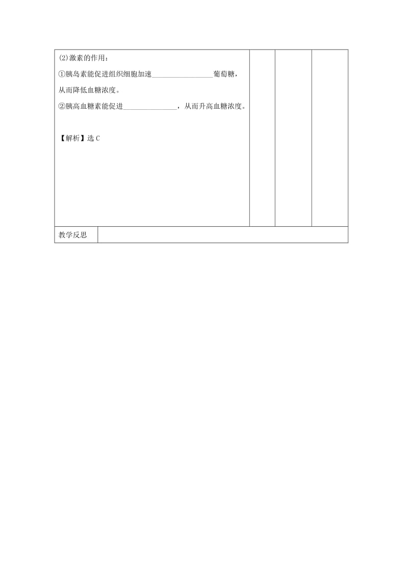 江西省万载县高中生物 第2章 动物和人体生命活动的调节 2.2 通过激素的调节3（练习课）教案 新人教版必修3.doc_第2页