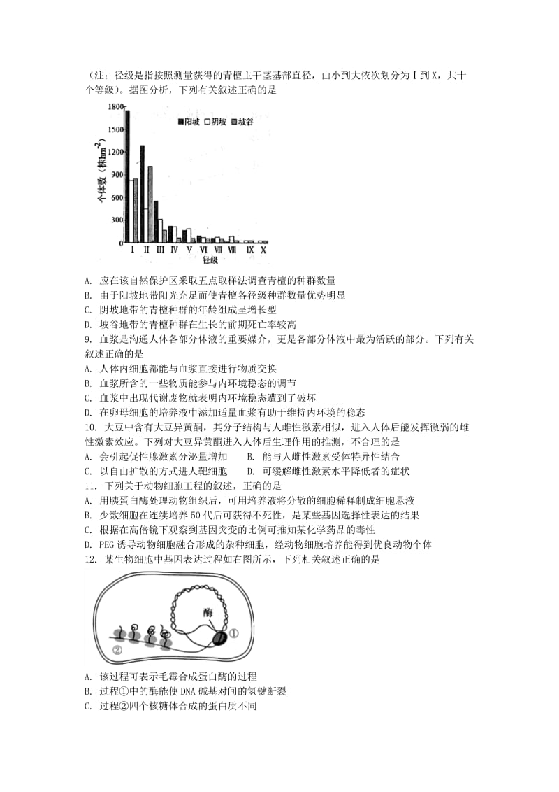 江苏省2019年高考生物压轴卷含解析.doc_第2页