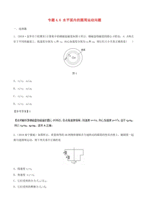 2019年高考物理一輪復(fù)習(xí) 專(zhuān)題4.6 水平面內(nèi)的圓周運(yùn)動(dòng)問(wèn)題千題精練.doc