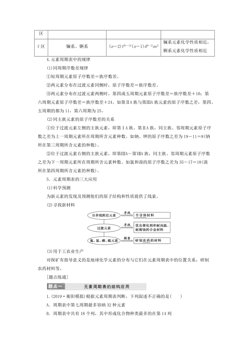 （新课改省份专用）2020版高考化学一轮复习 第五章 第二节 元素周期表和元素周期律学案（含解析）.doc_第3页