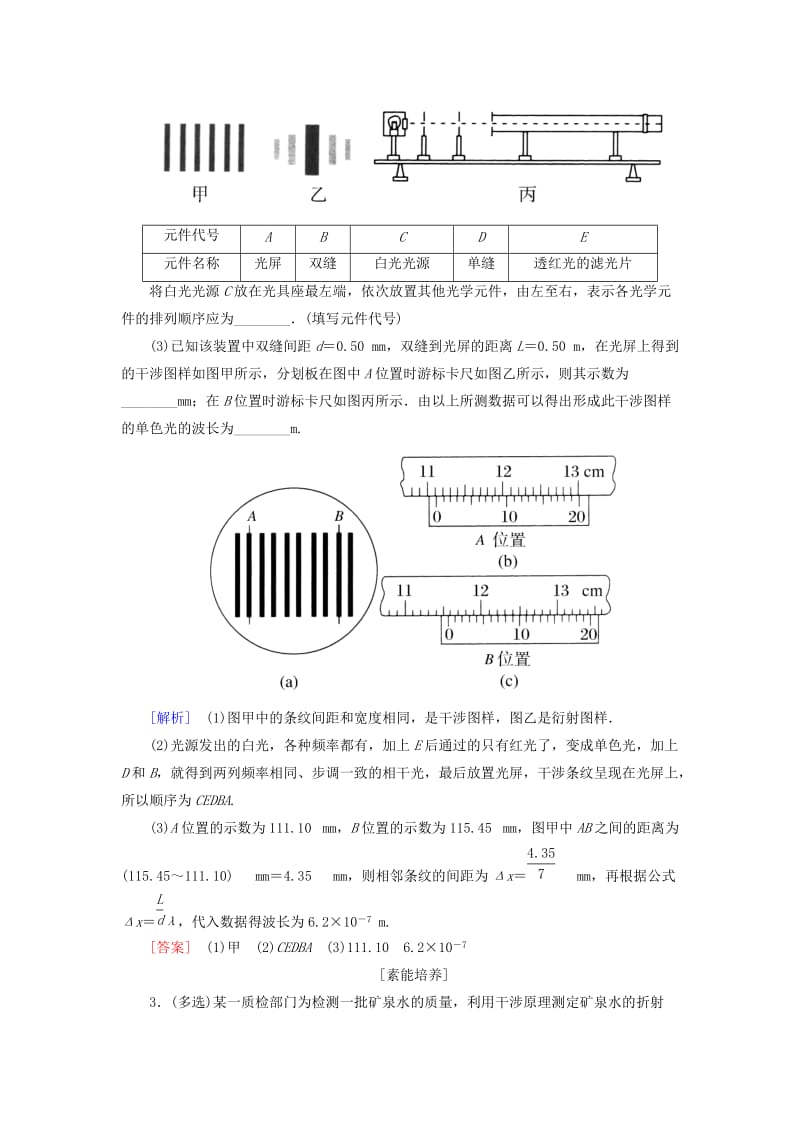 （新课标）2019版高考物理一轮复习 主题十三 波、光和相对论 课时跟踪训练57.doc_第2页