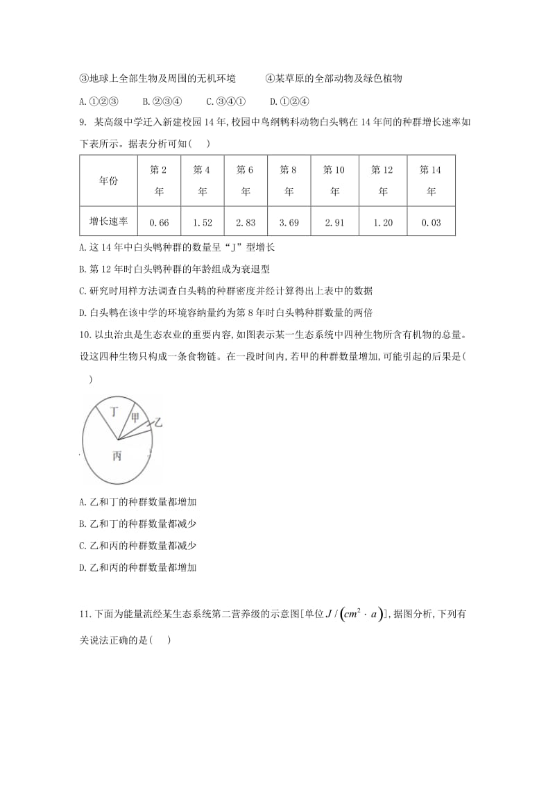 2018-2019学年高二生物10月月考试题无答案 (II).doc_第3页