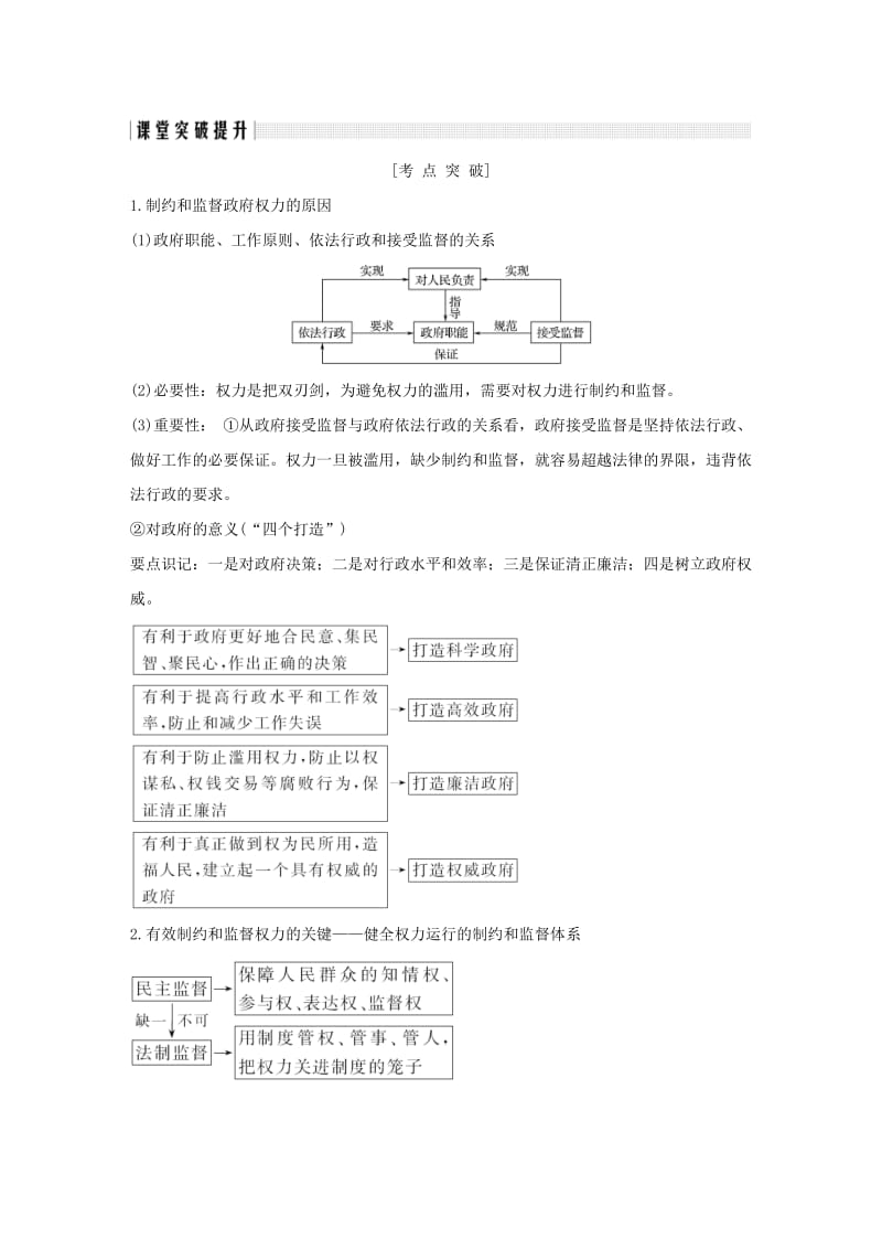 （浙江专用）2018-2019高中政治 第四课 我国政府受人民的监督 第二框 权力的行使：需要监督讲义 新人教版必修2.doc_第3页