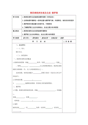 吉林省伊通滿族自治縣高中地理 世界地理 第四章 歐洲東部 俄羅斯學案 新人教版必修2.doc