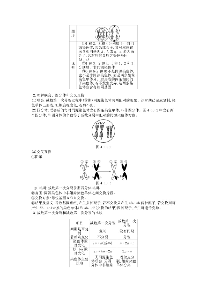 2019版高考生物一轮复习 第4单元 细胞的生命历程 第13讲 减数分裂和受精作用学案 苏教版.doc_第3页