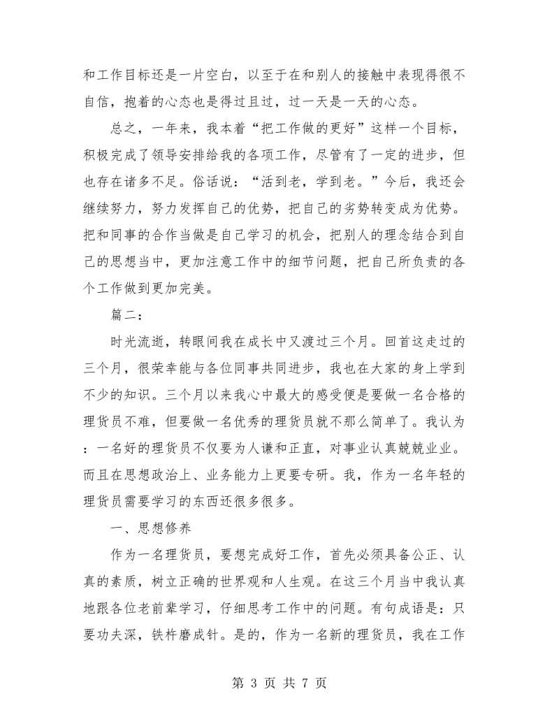 理货员个人工作总结(三篇).doc_第3页