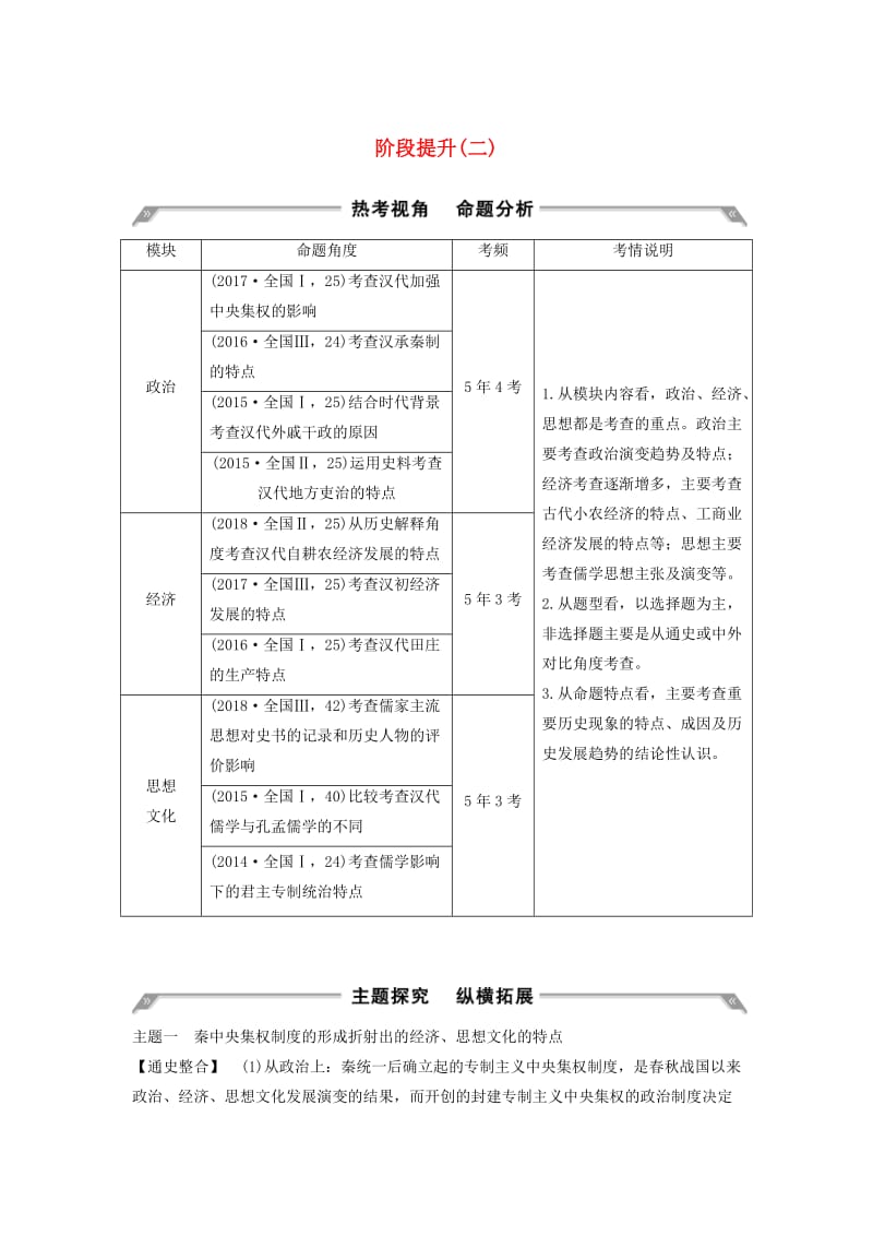 通史版2020版高考历史一轮复习阶段提升二古代中华文明的形成--秦汉学案含解析岳麓版.doc_第1页