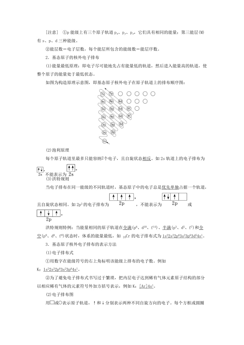 通用版2020版高考化学一轮复习第十二章第一节原子结构与性质学案含解析.doc_第2页